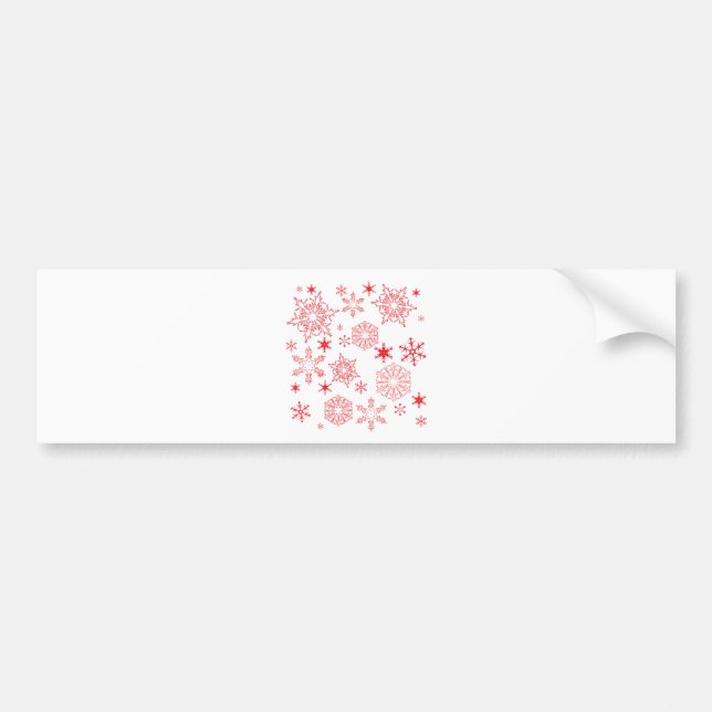 Rosy Snowflakes Autoaufkleber (Vorne)