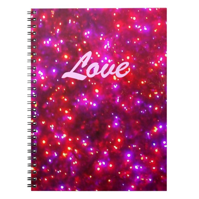 Rosy Sparkle ' Liebe' Notebook/Journal Notizblock (Vorderseite)