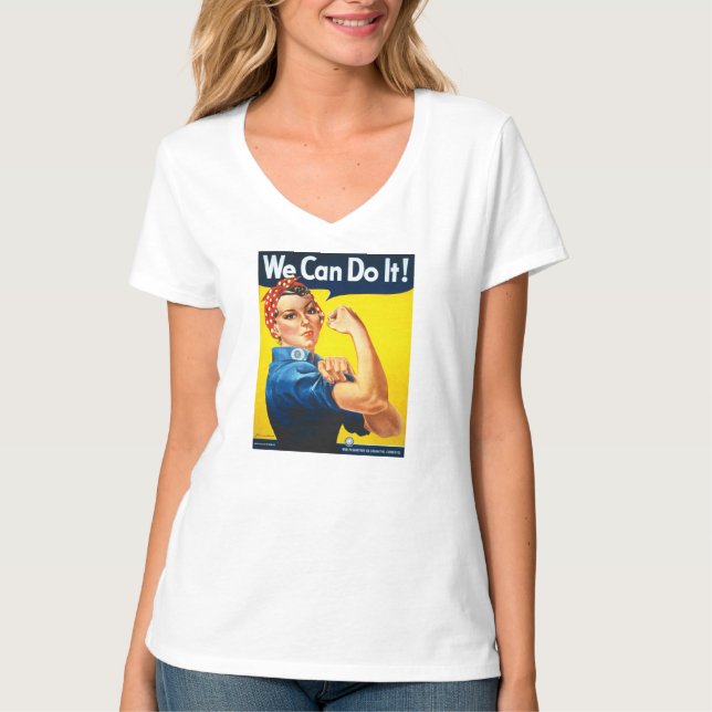 Rosy the Riveter T Shirt - Wir können es tun (Vorderseite)