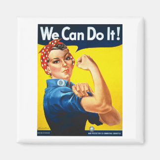 Rosy the Riveter T Shirt - Wir können es tun Magnet