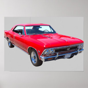 Rot 1966 Chevy Chevelle SS 396 Poster