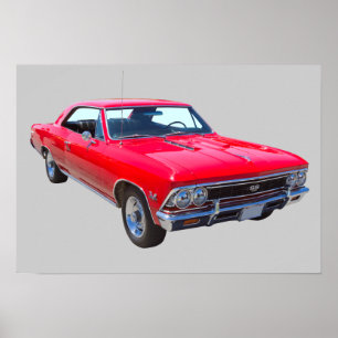 Rot 1966 Chevy Chevelle SS 396 Poster