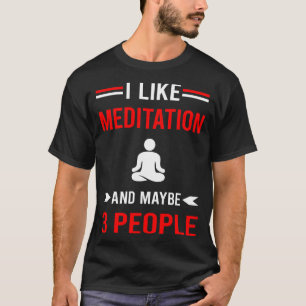 Rot 3 Personen Meditation Zen T-Shirt
