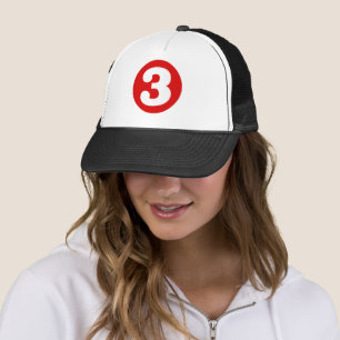 Rot "3" truckerkappe