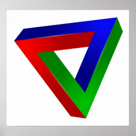 rot-41230 OPTISCHE ILLUSIONS DREIECKFORMEN ZWEIFEL Poster