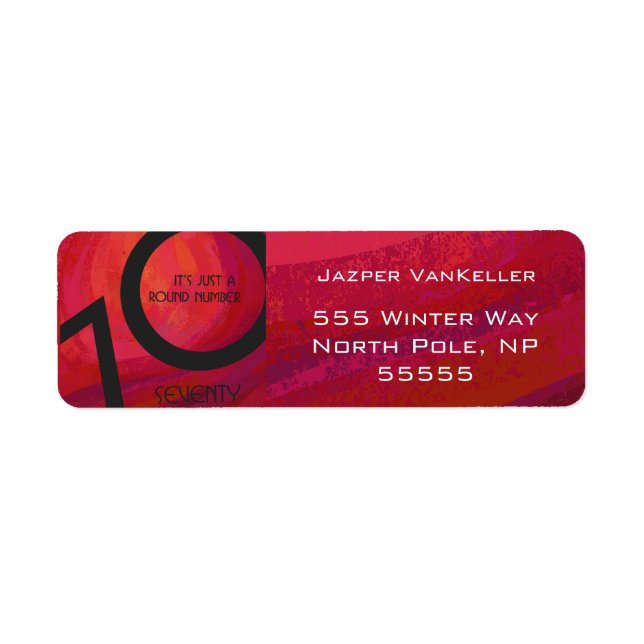 Rot 70 Dekade Geburtstag (Vorne)