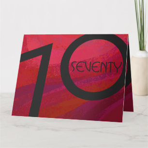 Rot 70 Dekade Geburtstag Karte
