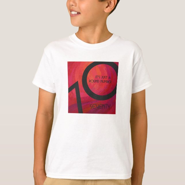 Rot 70 Dekade Geburtstag T-Shirt (Vorderseite)