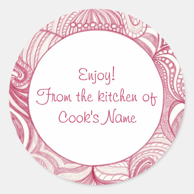 Rot Abstrakt aus der Küche der Aufkleber für Klein (Vorderseite)