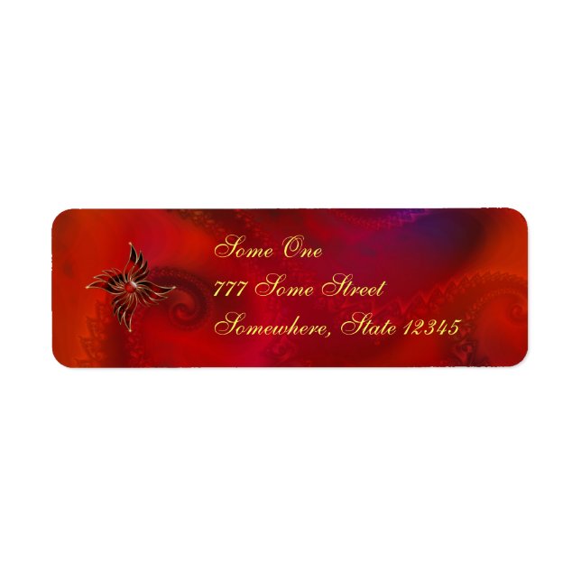 Rot als Flame Address Labels (Vorne)