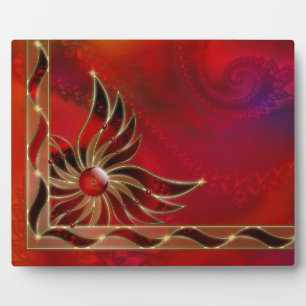 Rot als Flamme Foto Plaque Fotoplatte