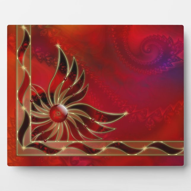 Rot als Flamme Foto Plaque Fotoplatte (Vorderseite)