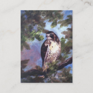 Rot angebundene Falke-Kunst-Karte Visitenkarte