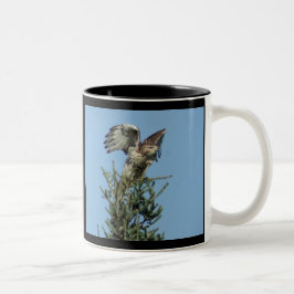 Rot-angebundene Falke-Tasse Zweifarbige Tasse