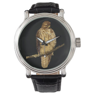 Rot angebundener Falke Armbanduhr