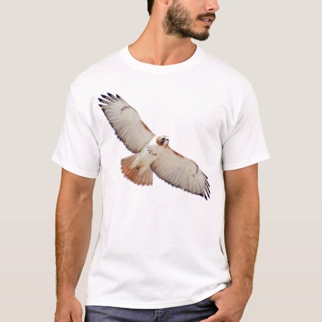 Rot-Angebundener Falke im Flug T-Shirt (Vorderseite)