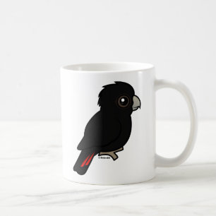 Rot-angebundener schwarzer Cockatoo Tasse