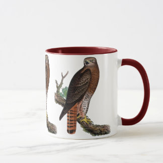 Rot-angebundener schwarzer Falke Tasse