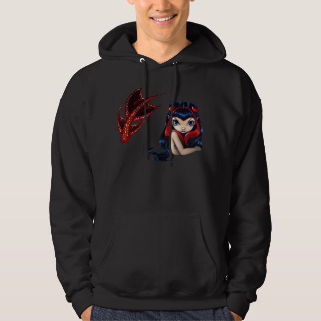 Rot angebundenes Meerjungfrau-Shirt Hoodie (Vorderseite)