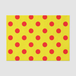 Rot auf gelben Punkten Musterdesign Seidenpapier