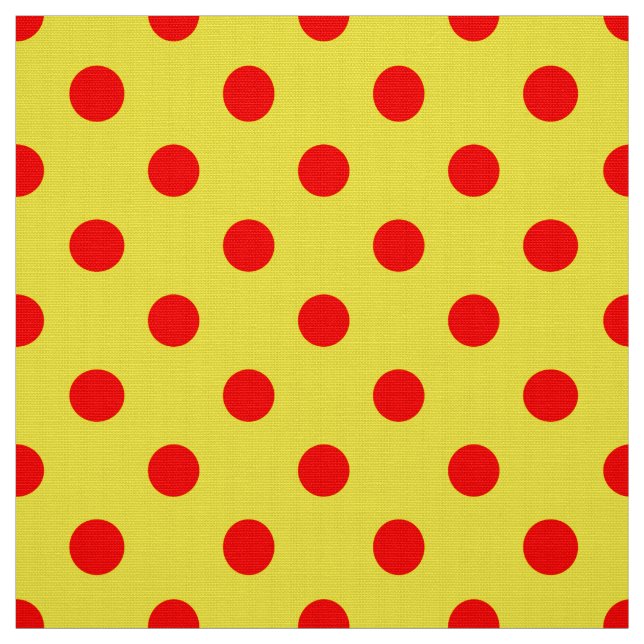 Rot auf gelben Punkten Musterdesign  Stoff (Muster)