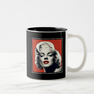 Rot auf roten Lippen Marilyn Zweifarbige Tasse