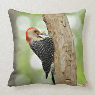Rot-Aufgeblähter Specht Kissen