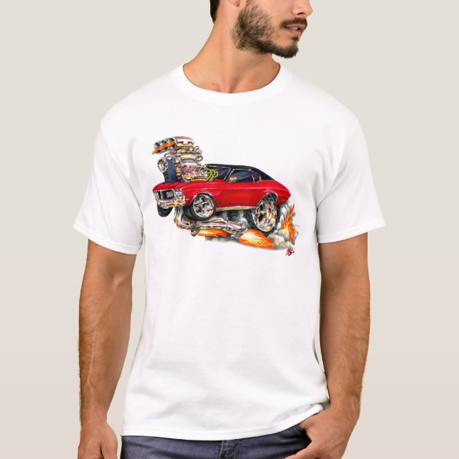Rot-Auto 1970-72 Buicks GS T-Shirt (Vorderseite)