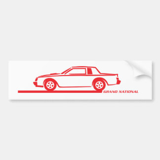 Rot-Auto Buicks Grand National Autoaufkleber