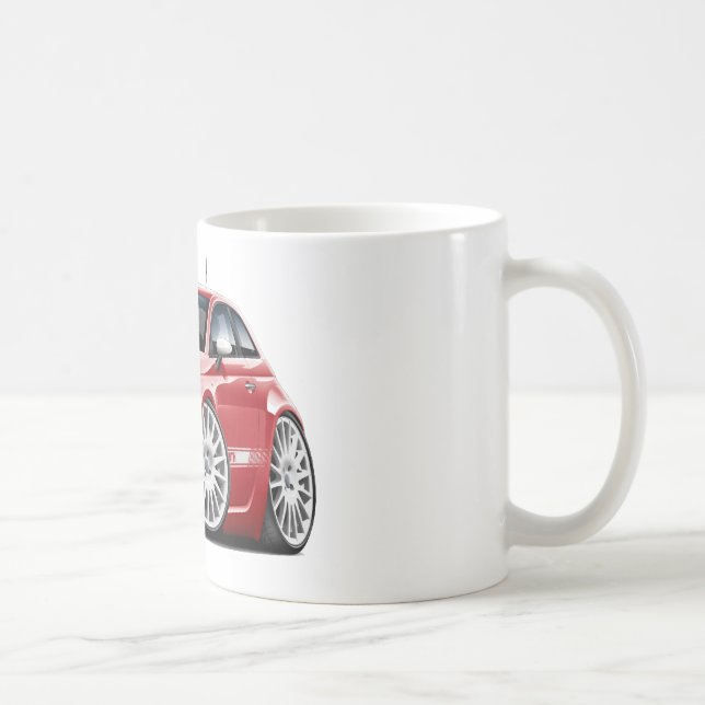 Rot-Auto Fiats 500 Abarth Kaffeetasse (Rechts)