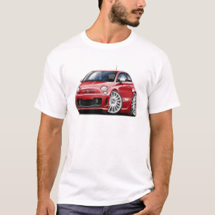 Rot-Auto Fiats 500 Abarth T-Shirt