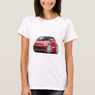 Rot-Auto Fiats 500 Abarth T-Shirt