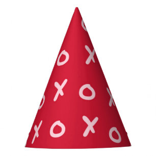 Rot & Baby Hellrosa X O XO XO's Trendige Süße Partyhütchen