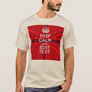 Rot behalten Ruhe, Ihren Text auf T-Shirt