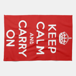 Rot behalten Ruhe und machen weiter Handtuch