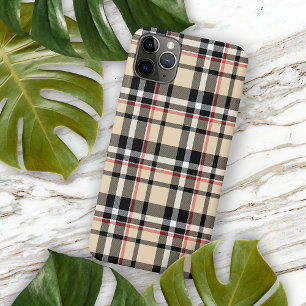Rot Beige Beige Schwarz Weiß Schottischer Clan Kar Case-Mate iPhone Hülle