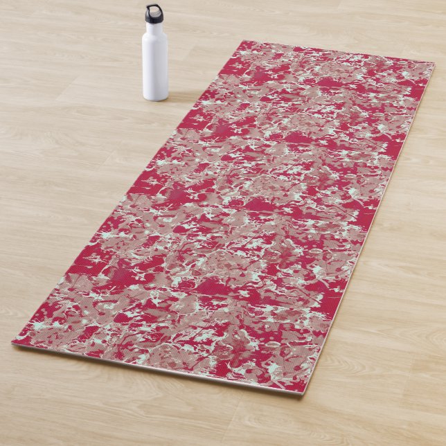 Rot + Beige Marmor Yogamatte (Beispiel)