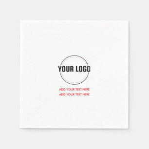 Rot Benutzerdefiniertes Logo und minimalistische Serviette
