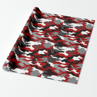 Rot beschattet Camouflage Geschenkpapier