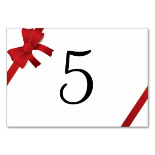 Rot beugt Winter-Wedding Tischnummern