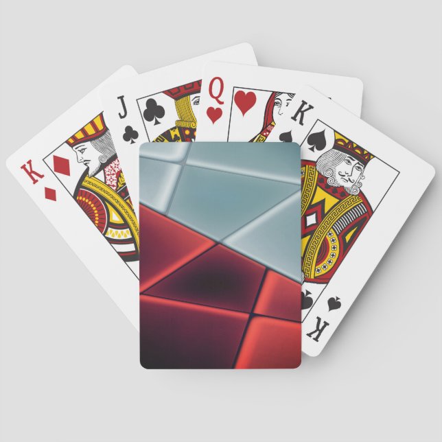 Rot bis graue Trapezoiden mit Option zum Ändern... Spielkarten (Rückseite)
