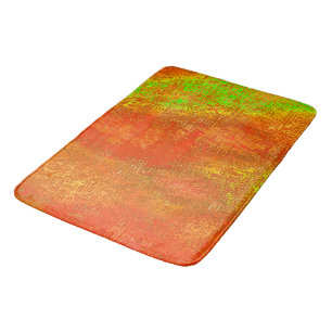 Rot bis Limon mit Grooves und gemaschter Farbe Badematte