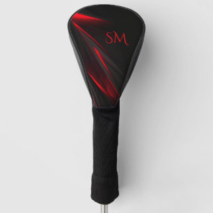 Rot bis Punktabstraktes Design-Monogramm Golf Headcover