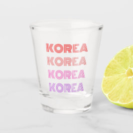 Rot bis rosa Korea Soju Schnapsglas