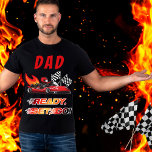 Rot | Black Go Kart Racing Geburtstag Tri-Blend Shirt<br><div class="desc">Rennen Sie sich weiter und feiern Sie einen kart rennen Geburtstag. Dieses Geburtstagsgeschenk mit einem roten und schwarzen Go-Kart mit einem roten Helm und Flammen, die auf der Rückseite des Go-Kart schießen. Die Wörter "Bereit, Set, Go!" werden auch in einem brennenden Farbverlauf ausgeführt. Ein paar karierte Flaggen schwenken den Fahrer...</div>