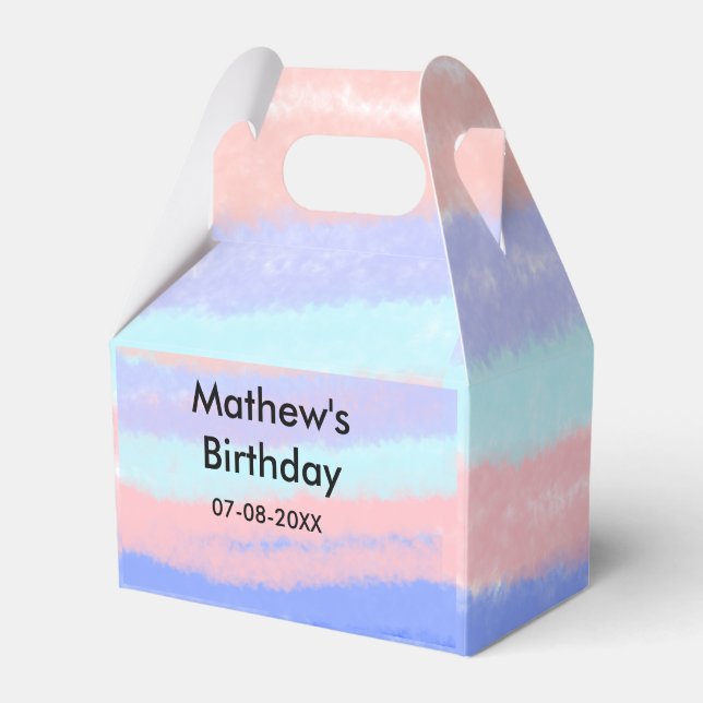 Rot-Blau-amerikanischer Junge Geburtstag hinzufüge Geschenkschachtel (Vorderseite)