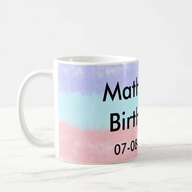 Rot-Blau-amerikanischer Junge Geburtstag hinzufüge Kaffeetasse (Links)