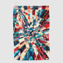 Rot blau auf gedrehten Fliesen und sandiger Effekt