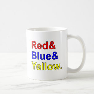 Rot Blau Gelb   Grundfarben Kaffeetasse