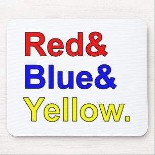 Rot Blau Gelb   Grundfarben Mousepad